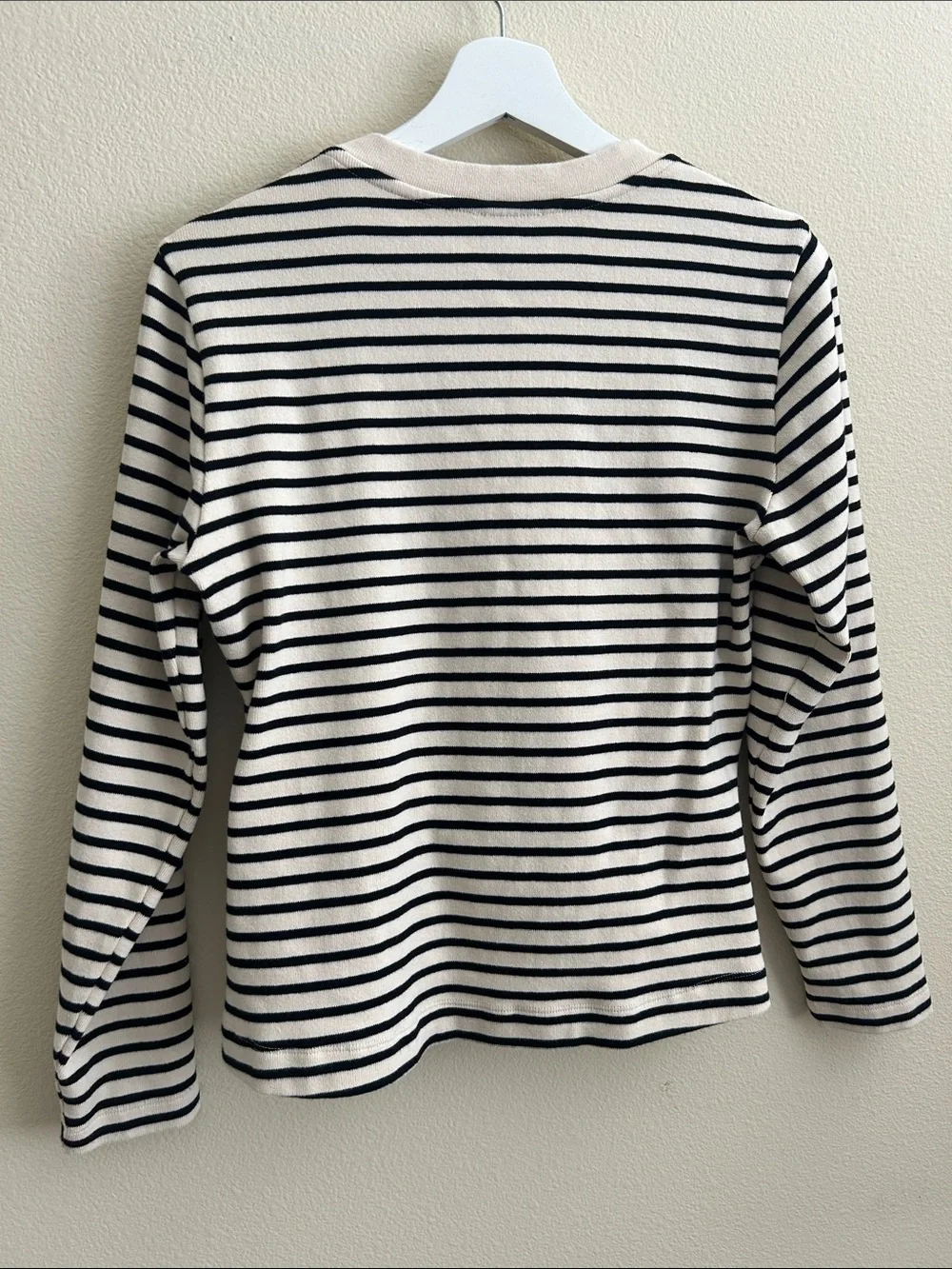 Tanya Taylor Carlita Top Cream and Black Striped Knit - Picture 2 of 11
